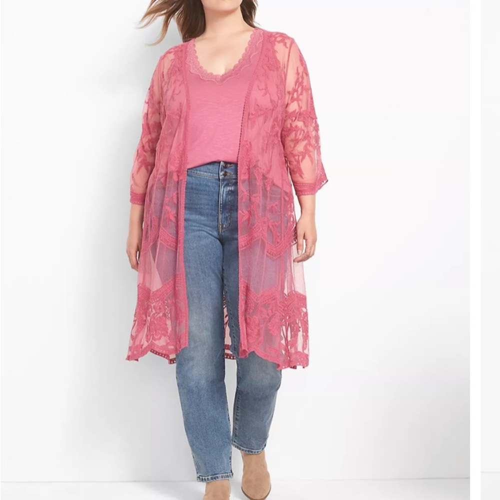 Lane Bryant lace kimono